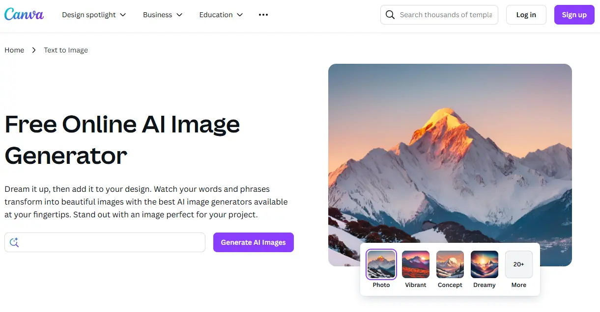 Canva AI Image Generator