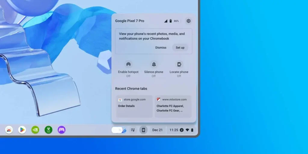 Chromebook Phone Hub
