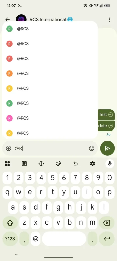 ميزة Google Messages Mention