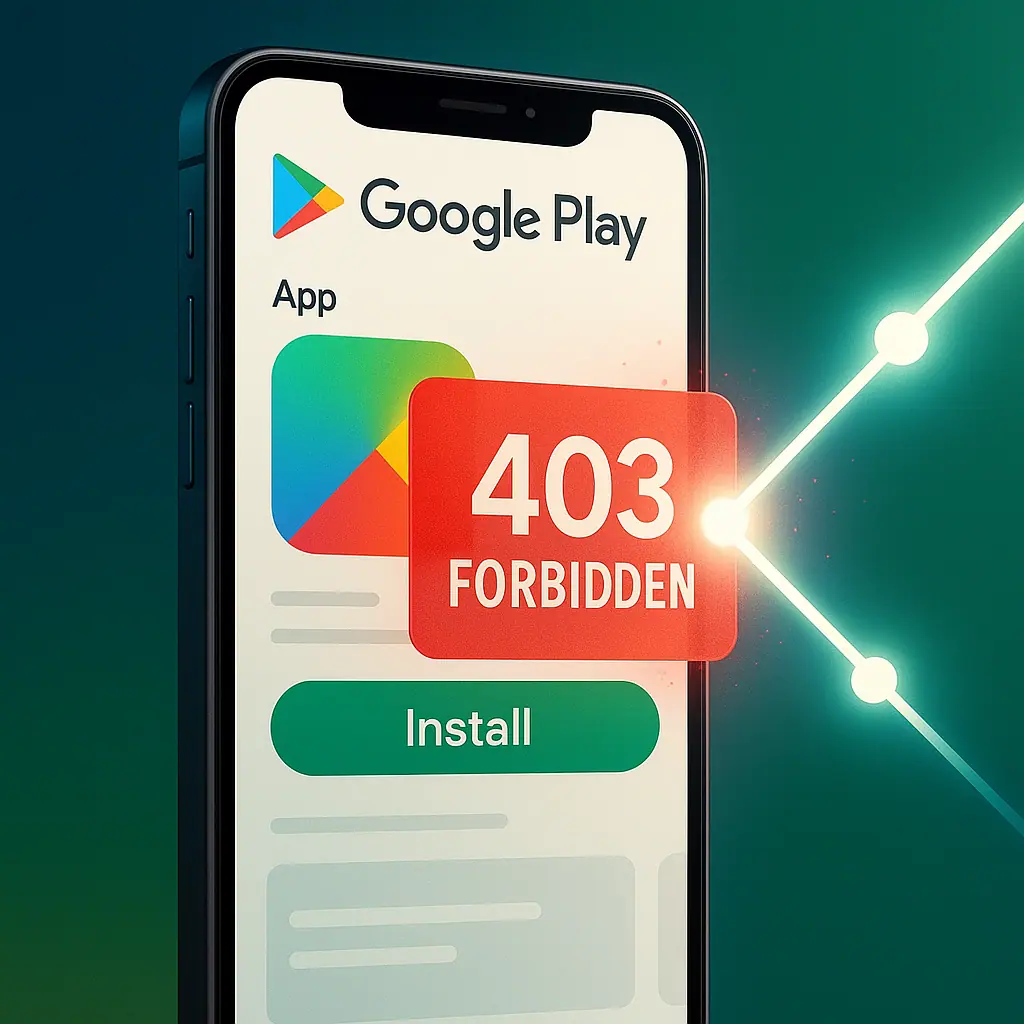 إصلاح خطأ 403 Forbidden في جوجل بلاي