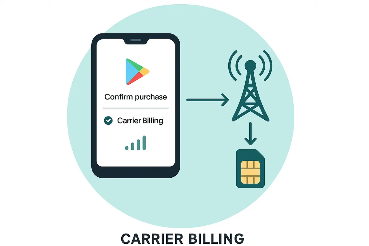 الدفع من جوجل بلاي عبر رصيد الجوال Carrier Billing