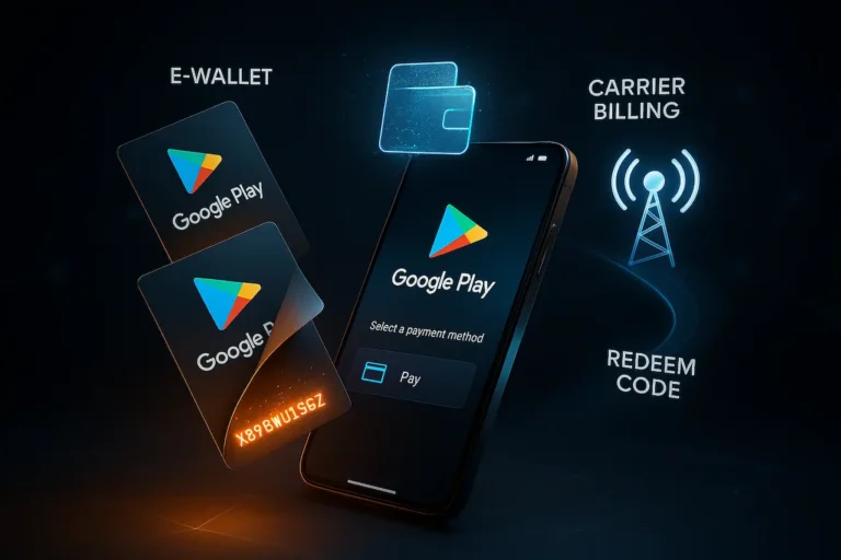 شراء ألعاب وتطبيقات من Google Play بدون بطاقة ائتمان